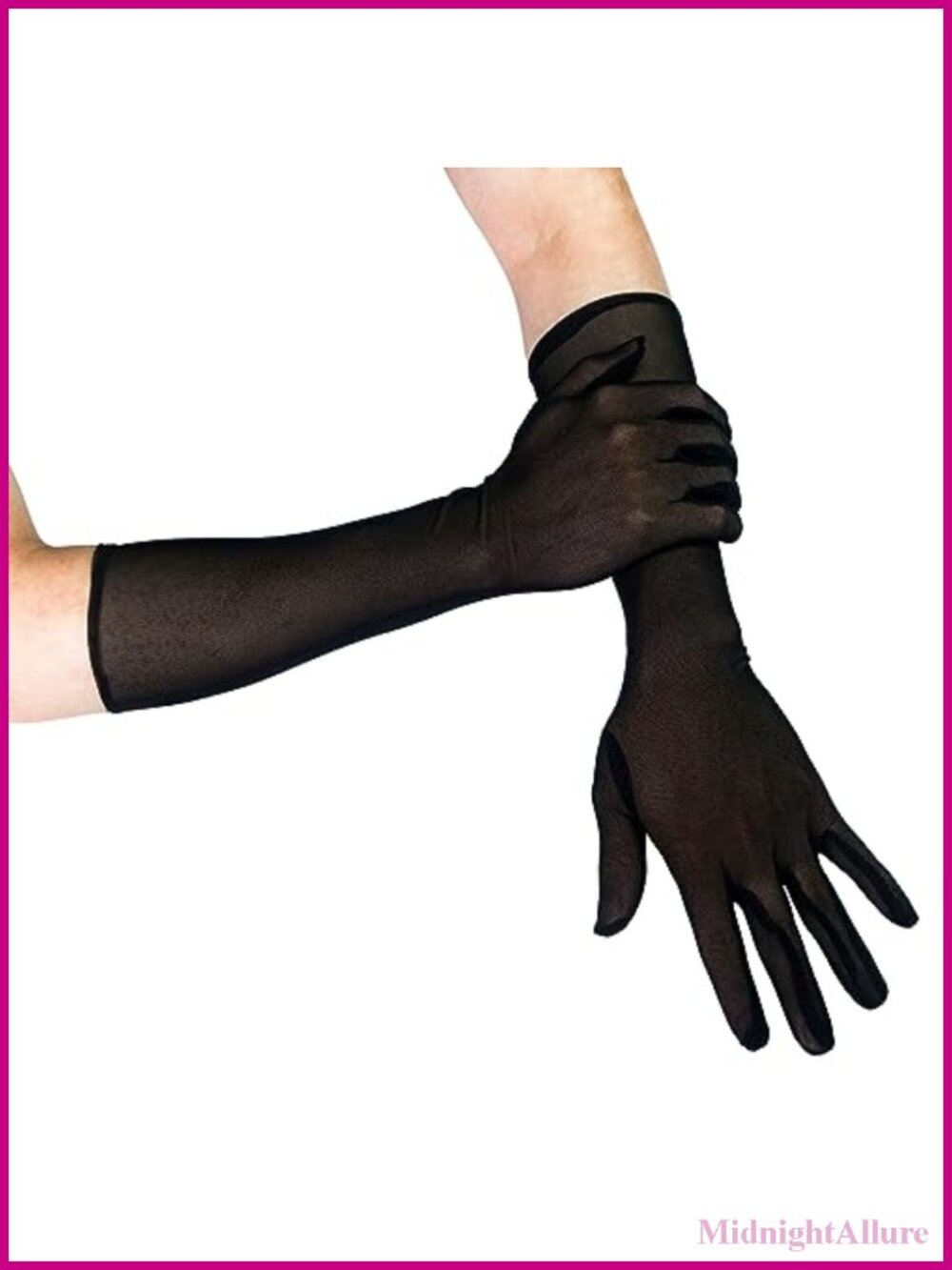 Luwint Elbow Length Mesh Gloves Sheer Tulle Long Opera Costume
